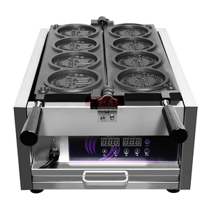 Attrezzatura per Snack personalizzata nuova Mini cialda rotonda per <span class=keywords><strong>Waffle</strong></span> commerciale con moneta da 4 pezzi - Product Image 3