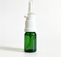 Flacon pulvérisateur nasal en verre vert, petit flacon vide pour pulvérisation nasale 5ml 10ml 30ml 50ml 100ml pour l'emballage de produits cosmétiques