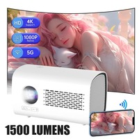 Projecteur intelligent portable d'extérieur T100 1080P Full HD 1500ANSI Android 9.0 5G WiFi Bluetooth projecteur de cinéma à domicile LED sans fil