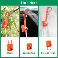 Pompe de douche électrique portable rechargeable 6000 mAh avec affichage numérique intelligent, modes de pulvérisation multiples, filtration 20L pour le camping