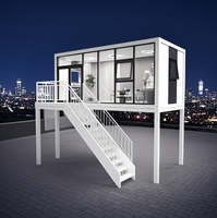 Conception de petite maison conteneur préfabriquée à double couche, étanche et durable, pour hôtel ou bureau