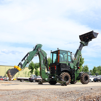 Excavator Loader Diesel Multi-attachment untuk Penggalian dan Pemuatan, Cocok untuk Pertanian, Bersertifikat CE, Dijual
