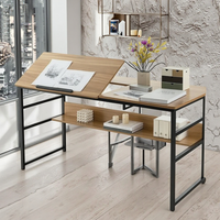 Grand bureau d'artisanat d'art moderne multifonctionnel poste de travail de dessin en bois pour PC portable pour l'étude de l'écriture