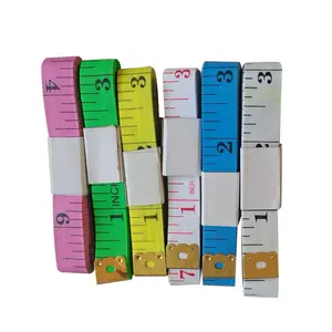 Hot sale random color body measuring ruler sewing tailor tape ruler meter 1.3*150cm PVC tape ruler