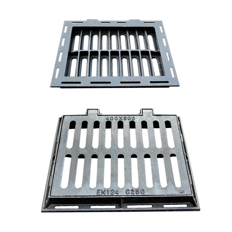 Wholesale Customized Good Quality E600 Square Cast Iron Metal Commercial Floor Galvanised Steel Drain Cover
