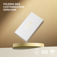 Caja de Regalo para Té con Logotipo Personalizado, Caja de Embalaje de Cartón Blanco de Alta Gama con Logotipo Dorado Estampado en Caliente para Empaque
