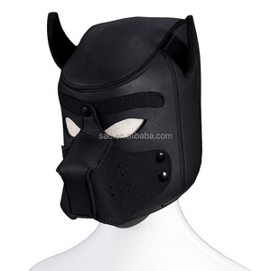 SacKnove 51027 érotique étanche <span class=keywords><strong>SM</strong></span> fétiche esclave respirant discothèque Cosplay tête enveloppement <span class=keywords><strong>masque</strong></span> <span class=keywords><strong>chien</strong></span> capuche Bondage couvre-chef - Product Image 2