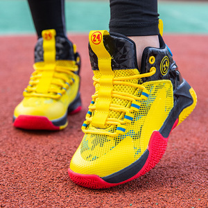 Nuevas Zapatillas de Baloncesto para Niños, Primavera, Verano, Otoño, Suela Suave Antideslizante, Cómodas, Transpirables, de Caña Alta, Tallas Grandes - Product Image 1