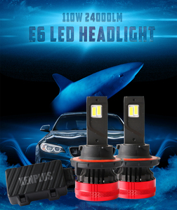 Xenplus Nuovi Fari a <span class=keywords><strong>LED</strong></span> <span class=keywords><strong>H7</strong></span> H11 per Auto, Lampadine <span class=keywords><strong>LED</strong></span> E6 110W 24000LM, Fari <span class=keywords><strong>LED</strong></span> H13 H4 9004 9007 - Product Image 2