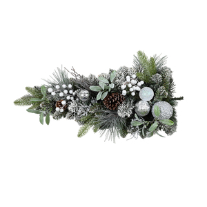 Customized 6ft Eco-Friendly Pe <b>Pvc</b> Material Artificial Christmas Swag <b>Door</b> Teardrop Garland Swag - Product Image 2