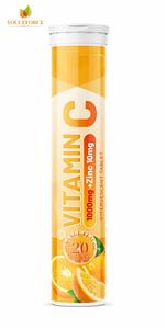 Tabletas Efervescentes Instantáneas de Alta Calidad para Adultos, Vitamina C 1000 mg, Magnesio 10 mg, Sabor Naranja, Sin Gluten, Vegetarianas, Mejoran la Inmunidad - Product Image 2