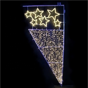 Vanmetta под заказ 5 '6' 7 'уличные рождественские украшения на шесте 2D мотив огни для городского уличного праздничного показа - Product Image 6