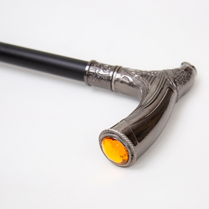 Canne de luxe en métal avec poignée tête d'aigle, design sculpté, bâton de marche pour gentleman, accessoire formel - Product Image 5