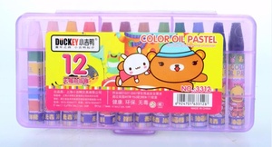 バルク環境保護の色鉛筆クレヨン高品質キッズオイルパステルセット12色CN;ZHE DUCKEY 3312 12 - Product Image 2