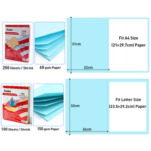 Accessori per Cartelle Portadocumenti Leggere 60GSM 150GSM, Cartelle Semplici in Carta Formato Letter <span class=keywords><strong>A4</strong></span> per Organizzazione Casa, Ufficio o Scuola - Product Image 2