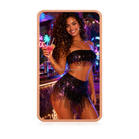 Double Side City Night Glamour Woman 1oz 999 Fine Pure Copper Bar Collectible Copper Ingot