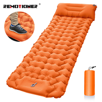 Matelas pneumatique de camping compact et ultraléger, imperméable, épaisseur supplémentaire, tapis de couchage gonflable avec pompe intégrée à oreiller