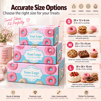 Boîte à pâtisserie personnalisée pour biscuits, beignets, pâtisseries avec séparateur, logo, emballage en papier alimentaire