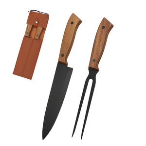 KITCHENCARE Black Cuchillos Chef <span class=keywords><strong>Knife</strong></span> 2025 Trending Faca De Cozinha 2PCs Juego De Cuchillos De Cocina - Product Image 2
