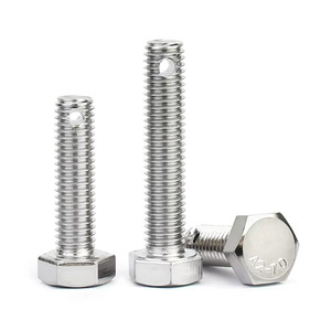 Wanqian Fasteners Hex Bolt M6 M18 304 Stainless Steel With Hole End GB31.1 Standard - Product Image 1