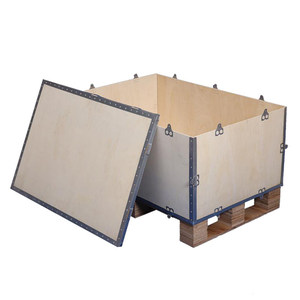 Caja de madera desmontable Golian con correas de acero, de calidad de exportación, para logística y transporte aéreo. - Product Image 1
