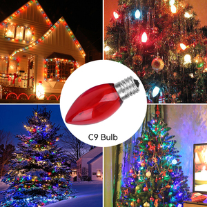 Bóng đèn LED trong suốt C9 Filament E17base Nhựa thay thế chống nước cổ điển cho đồ trang trí đám cưới ngày lễ hiên nhà - Product Image 6