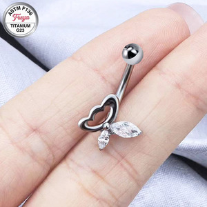 Piercings et bijoux Freya en forme de papillon, araignée, fleur, en cuivre, pour sourcils, anneaux flottants pour nombril, labrets, clous d'oreilles pour tragus et lobe - Product Image 2