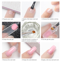 Gel Polyacrylique HS Private Label Non Toxique 185 Couleurs 15ml pour Extension Rapide des Ongles, Fournitures pour Ongles, Service OEM