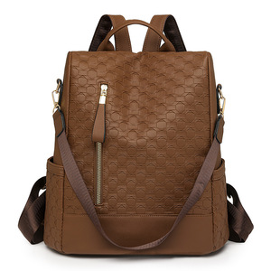 2025 High-End Women's Casual Fashion Backpack Versatile Dual-Purpose Travel <b>Bag</b> with Checkerboard Pattern One Shoulder New Style - Product Image 2