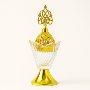 Luxurious Small <strong>Large</strong> Brass Incense Burner Set Crystal Zen Resin Home Decoration Metal Backflow <strong>Candlestick</strong> Valentine's Day - Product Image 3