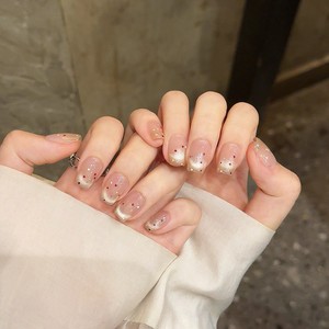 <span class=keywords><strong>Uñas</strong></span> postizas <span class=keywords><strong>acrílicas</strong></span> de media cubierta, ultrafinas, sin rastro, minimalistas, con diseño de dibujos animados, bonitas y artesanales, para decoración de <span class=keywords><strong>uñas</strong></span>. - Product Image 5