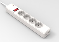 Multiprise à 6 prises avec 5 prises CA et 3 prises USB Extension de protection contre les surtensions Conception de fournitures électriques 4 prises