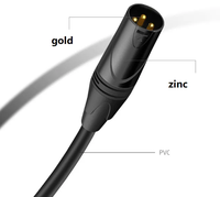 Cavo XLR a XLR a 3 Pin, da Maschio a Femmina, per Microfono, Altoparlante, Mixer, Amplificatore HiFi e Registrazione in Studio