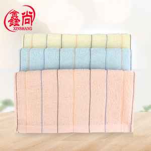Serviette en coton pur Xinshang 32x70cm, rayée, teinte en fil, écologique, pour promotion - Product Image 1