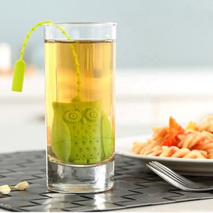 Creative Owl Shape Mini Eco-Friendly Portable Kitchen Coffee Tea Accessories Silicone Gel Tea Filter &amp; Strainer - Product Image 2