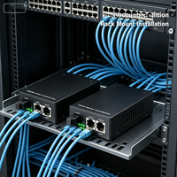 Convertisseurs Transcepteurs Fibre Optique SC Intérieur 10/100 Haute Vitesse Noir 2.5G pour Scénarios à Grande Échelle Centre de Données École