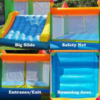Aire de jeux gonflable pour enfants et tout-petits, avec toboggan, pour l'intérieur et l'extérieur, Playwork Sports Entertainment, 144x108x96 pouces