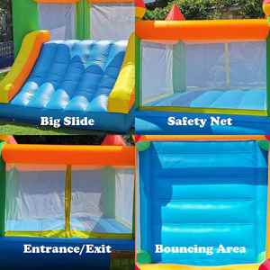 บ้านลมเด็กเล่นในร่มและกลางแจ้ง Playwork Sports Entertainment พร้อมสไลเดอร์ ขนาด 144x108x96 นิ้ว - Product Image 4