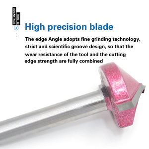 V Bit fraise en bout 3D mèches de routeur en acier au tungstène V forme <span class=keywords><strong>chanfrein</strong></span> fraises en bout fraise à bois 60 90 degrés tige 6 8 1/4 - Product Image 4