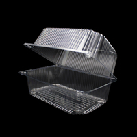 Transparent Blister En Plastique Dessert Gâteau Conteneur En Plastique Jetable Rectangle À Clapet Conteneur De Stockage Gâteau Boîte D'emballage