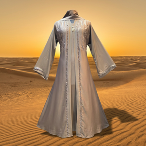 Venta al por Mayor de Vestidos Abaya de Poliéster de Lujo con Bordado, Estilo Árabe para Mujeres Musulmanas, HABITU ENTERPRISES, Disponibles en Stock - Product Image 3
