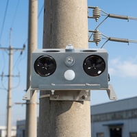 Dispositif Répulsif d'Oiseaux Intelligent à Énergie Solaire, Étanche, Écologique, en Plastique, Aluminium et Acier Inoxydable pour Sous-Station