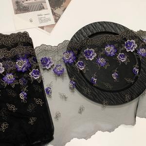 Encaje Bordado Multicolor de 22CM, Tela de Malla para Decoración de Ropa y Faldas de Muñecas Barbie - Product Image 5