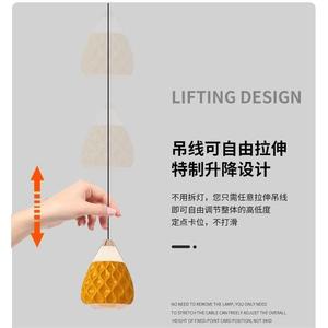 Modern Minimalist Creative High-<b>End</b> Bedside Lamps New Liftable Background Wall Light for Bedroom <b>Bar</b> Counter Pendant Chandeliers - Product Image 6