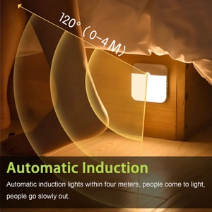 Lampe à piles rechargeable par USB, mini-lampe de nuit à détecteur de mouvement, lumières LED adhésives pour placard - Product Image 3