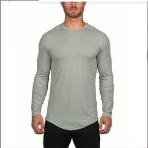 <span class=keywords><strong>2024</strong></span> hombres de manga larga de secado rápido deportes correr cuello redondo pulóver Color sólido transpirable protección UV <span class=keywords><strong>camiseta</strong></span> - Product Image 6
