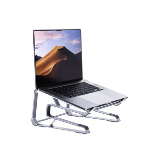 Boneruy P82符合人体工程学的铝制书桌笔记本支架可拆卸笔记本支架，适用于苹果笔记本电脑Air Pro，适用于戴尔，适用于惠普