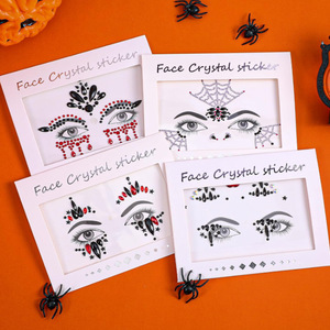 Pegatinas de Tatuaje Temporales para Cejas con Diamantes, Accesorio de Maquillaje para Halloween, Festival de Música Europeo Americano 2025 - Product Image 3