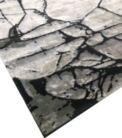 Tapis de luxe moderne décoratif extra épais, lavable/résistant aux taches, pour usage hôtelier, motif roche effacée, vente en gros