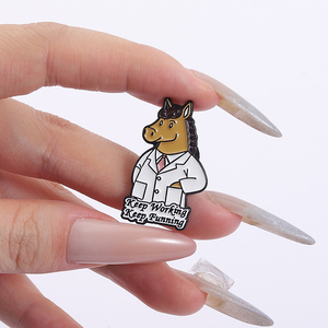 Gia súc ngựa bác sĩ men pins không bao giờ mệt mỏi tôi thưởng thức làm việc trâm cài ve áo huy hiệu trang sức phụ kiện quà tặng cho bạn bè - Product Image 4